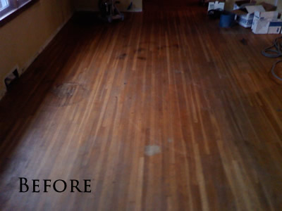 Refinished rift and quartered white oak hardwood floor in Iowa City