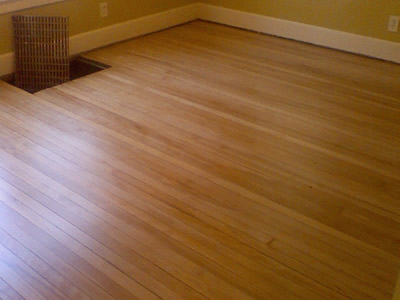 A beautifully refinished Beech hardwood floor in Iowa City