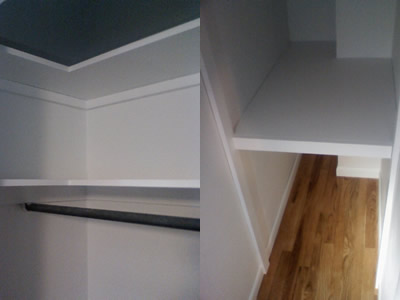 Custom closet shelving