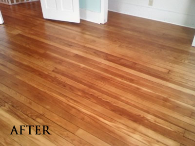 Refinished Heart pine floor in Iowa City