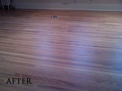 Red oak hardwood floor in historic Iowa City fraternity