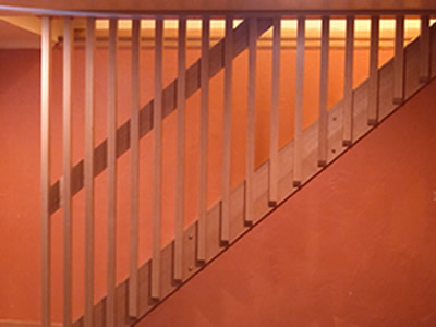 New red oak staircase and railing